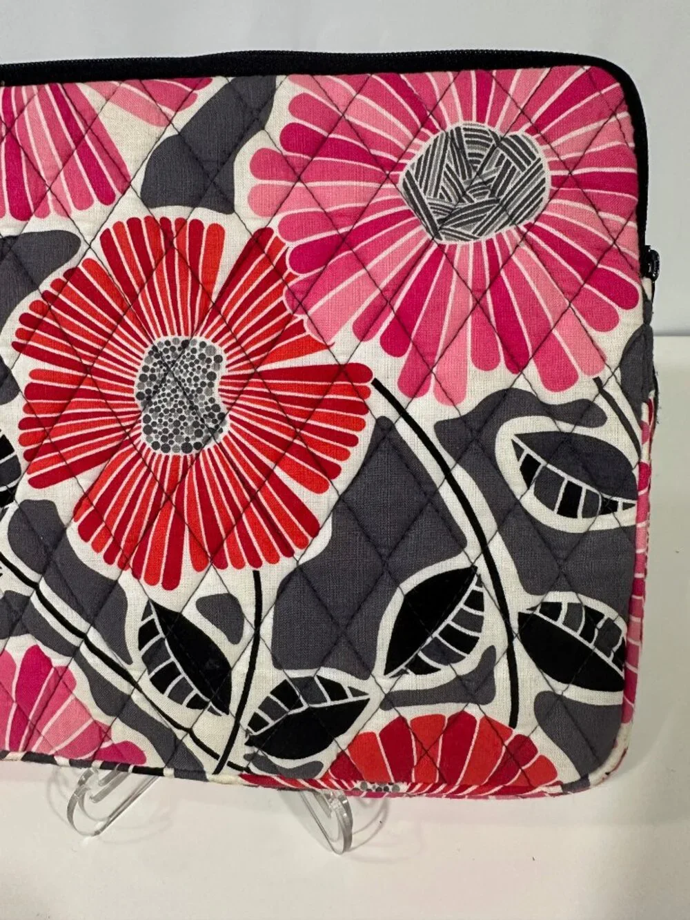 Vera Bradley Cherry Blossom Tablet Sleeve Quilted Case Pink Red Floral 10x8.5